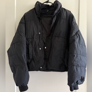 Free people nylon puffer jacket